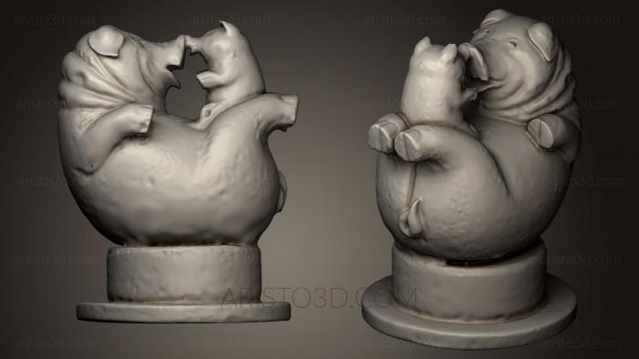 Animal figurines (STKJ_0604) 3D model for CNC machine